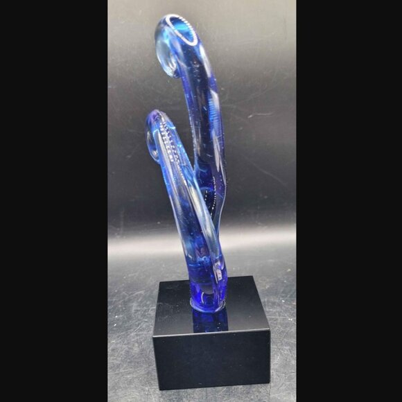 Handmade Badash Murano Style Blue Entangle Centerpiece - Picture 7 of 8